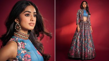 71st Miss World 2023: Sini Shetty’s Ethnic Style Shines in Coordinated Blue Top, Jacket, and Skirt by Designer Rajdeep Ranawat (View Pics)